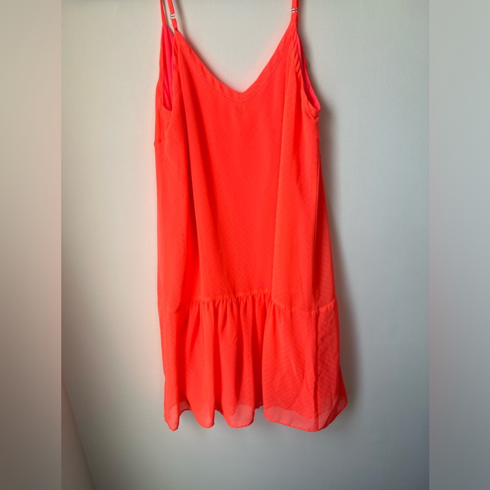 Dolce Vita Casual Mini Dress Adjustable Straps Coral Small - Picture 3 of 9